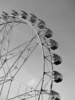 Ferris Wheel Cabs in Black and White