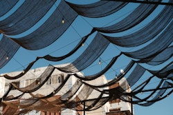 Historic Architecture with Draped Canopies in Jeddah