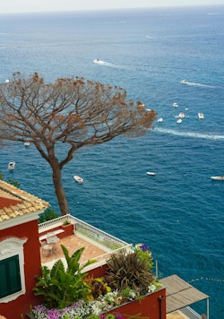 Scenic View of Positano Coastline with Ocean